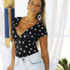 Body Feminino Manguinha Estampa Coração